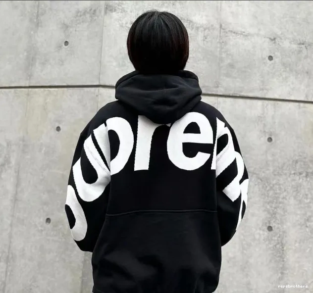 Black Big LOGO Hoodie Grey Sweatshirt M BIG SWEATSHIRT S XL L Back LOGO JACQUARD HOODED 0709